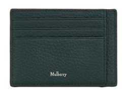 Mulberry Logo Card Holder, Leather, Green, MIT, B, 3*